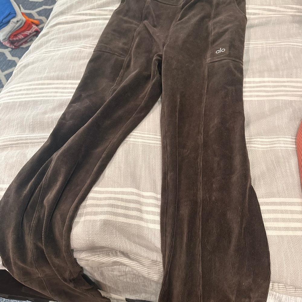 Alo Yoga Micro Corduroy High-Waist Winter Break Flare Pants